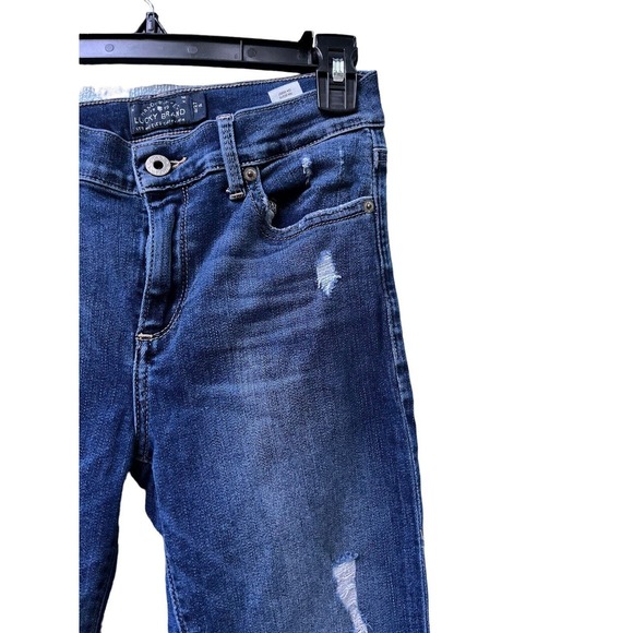 Lucky Brand Size 4/27 A Brooke Legging Jeans Distressed Skinny Denim Stretch Blu - Picture 14 of 16